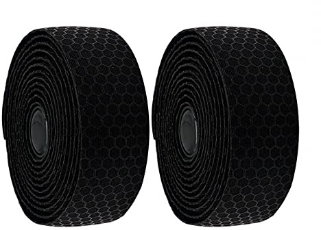 MiOYOOW 2 Rollen Fahrradlenker Bänder, Lenker Band rutschfeste Atmungsaktive Fahrradlenkerbandagen mit Wabenoberfläche für Mountainbike Rennrad MTB