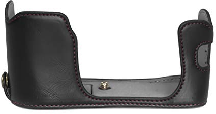 CC1768a Half Shell Camera Case Compatible with Fujifilm X100 Faux Leather Black