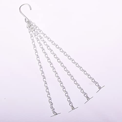 sunshine tree Pack of 3 Spare 4-Point Chains for Easy Fill Hanging Baskets 4 Strand Chains For 14 Hanging Basket Hanging Planter Basket Indoor Outdoor Flower Pots Plant Pot for Hanging Plants