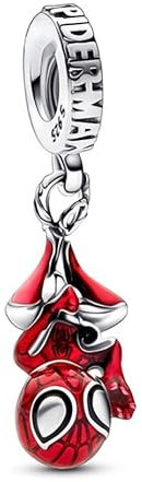 Amazing Spider-Man Charm 925 Silver Compatible with Pandora Charms, silver chain Bracelet, Trollbeads, Chamilia and Biagi.…