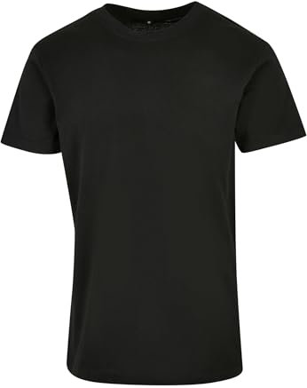 Build Your Brand Herren T-Shirt Basic Round Neck, Basic Männer T-Shirt mit Rundhalsausschnitt, Baumwolle, Regular Fit, Black, 4XL