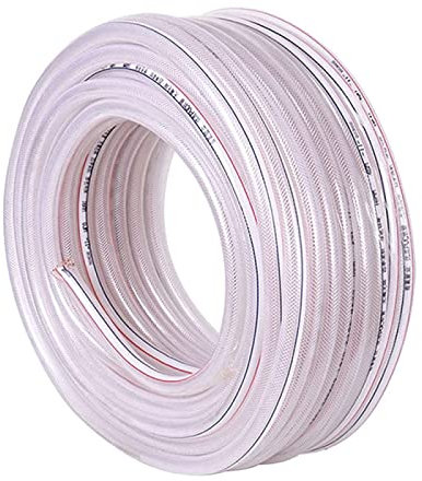 Tubo in PVC, tubo da giardino, tubo di irrigazione, per solidi a bassa pressione, 6 punti morbidi, diametro interno 20 mm, fondo spesso 2 mm, lunghezza,15 m