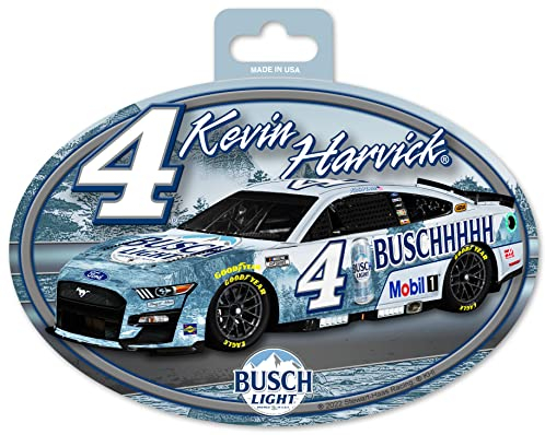 Rico Industries NASCAR Kevin Harvick #4 Busch Light Farbiger ovaler Aufkleber Farbiger ovaler Aufkleber