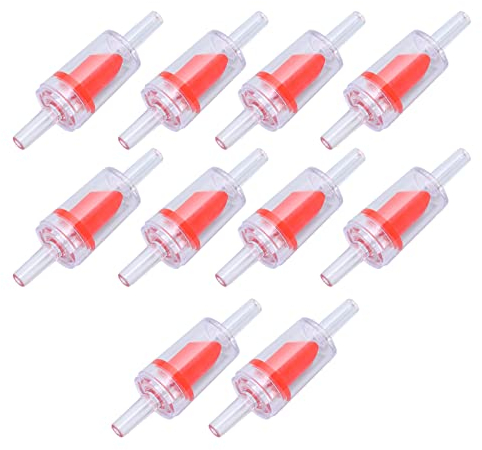 Clapet Anti-retour, 10PCS 4mm Clapet Anti-retour en Plastique, Valve de Pompe à Oxygène Rouge Aquarium Single Way PP Water Stop Valve Fish Tank Duckbill Valve, Pour, Clapets Anti-retour(4mm rouge)