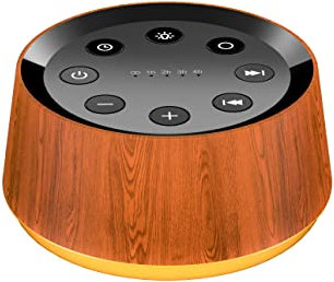 Macchina del suono del rumore bianco con 30 suoni lenitivi 12 colori luce notturna marrone macchina del rumore per adulti Baby Kids Sleep Machine con 36 livelli di volume Funzione di memoria 5 timer