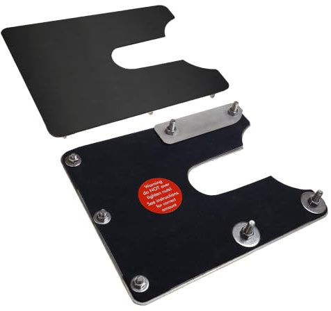 Van Security Shield For Ford Transit Custom MK1 2013-2023 Rear Door Black | Rear Barn Door Security Repair Shield, External Van Protection Plate, Matte Black Finish FOR3-RB-EXT-001-MB