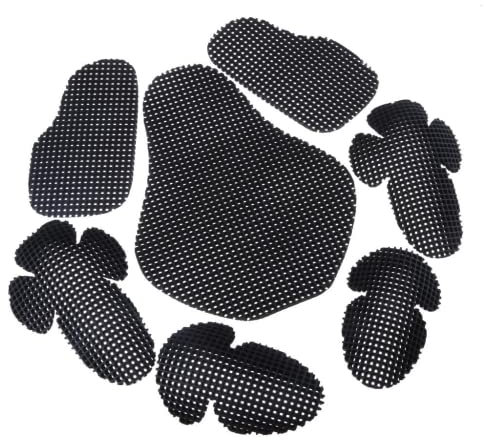 zalati Kit de almohadilla de codo, conjunto de 7 piezas de equipo de protección del cuerpo para motocicleta