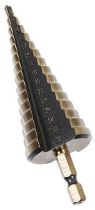 US PRO Tools 4-32mm HSS-G+ Step Drill Step Cone 1/4 Hex Shank 7131