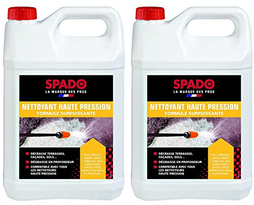 SPADO Lot de 2 Bidons 5 l Professionnel Nettoyant Spécial Haute Pression