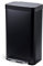 Home Zone Living Poubelle de cuisine de 70 litres, corps haut en acier inoxydable, capacité de 70 litres, noir mat, série Virtuoso