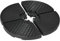 Outsunny Lot de 4 Dalles de lestage pour Parasol déporté dim. tot. 100L x 100l x 8H cm HDPE Aspect rotin Noir