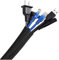 AGPTEK 10mm-3m Kabelschlauch, selbstschließend Kabelkanal, Flexibler gewebter Kabelmantel, Kabelmanagement für Schreibtisch, TV, Computer, PC, Kabelschutz für Hund, Katze