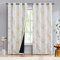 FMFUNCTEX Weiß Gold Blickdichte Vorhänge Metallic Zweig Muster Verdunkelungsvorhänge mit Ösen Thermovorhang Hitzeschutz Gardinen für Wohnzimmer Schlafzimmer 2er Set, 225 x 132 cm (H x B)