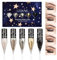 5 Farben Diamant Flüssiger Eyeliner Glitzer Set, Metallic Schimmer Liquid Eyeliner, Langlebiger Wasserdichter Sparkling Eyeliner Set, Glitzernder Lidschatten Set für Party Festival Makeup (B)