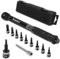 Preciva Torque Wrench 1/4 Inch, 3-33Nm, 9pcs One-Piece Sockets, 50# Steel, Dual-Direction Reversible Ratchet, with Hex Extension Rods & Storage Box
