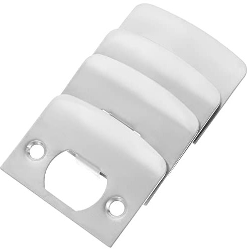 OSALADI 4pcs Cam Block Chrome Strike Plate Door Strike Plate Filler Door Strike Plates Door Repair Deadbolt Plate Round Corner Extended Lip Strike Plate Door Adjustable Plate Cover
