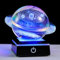 3D Solar System and Galaxy Crystal Ball with Colorful Lights Base Astronomy Gifts for Men Husband, Glass 8cm Solar System Model Globe Science Planets Universe Ornaments for Son Celestial Decor