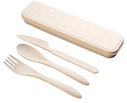 Réutilisable Cuillère-Couverts-Fourchets-Fourchets-Enfants Adultes-Boîte à Déjeuner Portable Ensemble de Couverts pour Voyage,Pique-nique,Camping ou Utilisation Quotidienne à L'école Table à Manger