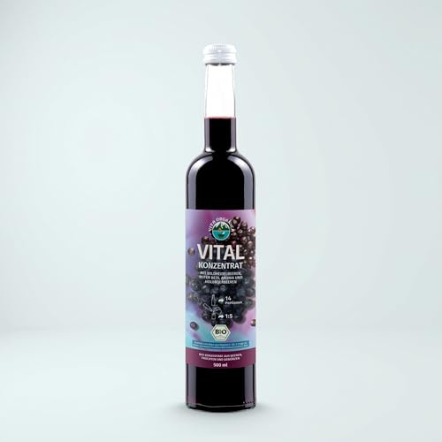 Vita Organica Vital Konzentrat 500 ml – Bio-Wellness-Drink mit Kaltgepressten Superfrüchten: Blaubeere, Johannisbeere, Aronia, Rote Bete & Kurkuma – vegan, glutenfrei, ohne Zuckerzusatz