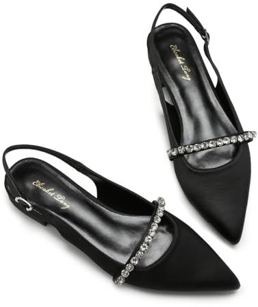 Zhabtuc Zapato de Tacon Bajo para Mujer Comodo, de Punta Fina Zapatos Destalonados Sandalias Mujer Zapatos Slingback para Mujer Sandalias Tacones Verano
