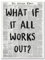 WAYUWGAN Poster mit positiv bekräftigenden Zitaten, schwarz-weiß, Leinwand, Wandkunst, Gemälde, Vogue-Poster, What If It All Works Out, Retro-Zeitung, Wohnung, ästhetisches Mädchenzimmer-Dekor, 40,6