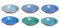 Studio Tavola Lot de 6 assiettes creuses Bleu océan Ø 21 cm