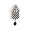 Wall Clock Modern Cuckoo Checker ABS Black