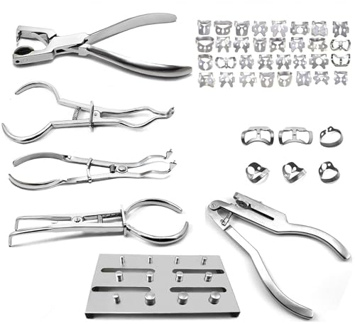 Slite Tech Instruments - SLITETECH® Professionelles Rubber Dam Hole Zangen Set: Ainsworth Brewer Klammergestell und Dentalzangen - Hochwertiges Zahnmedizinisches Instrumenten-Set