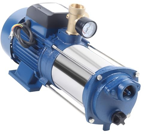 Pompe à Eau à Jet Centrifuge Pompe Centrifuge de Jardin 2200W Pompe Centrifuge 4000 L/H Boîtier en Acier Inoxydable Avec interrupteur,Pompe Centrifuge Pour D'usine D'eau Domestique