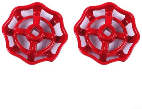 1 x Wasserhahn-Griff-Schieberventil, rundes rotes Ventil-Handrad, Ventilersatz, Wasserhahn-Griffventil für Wasserhahn 6 mm, 7 mm, 8 mm (8 mm)
