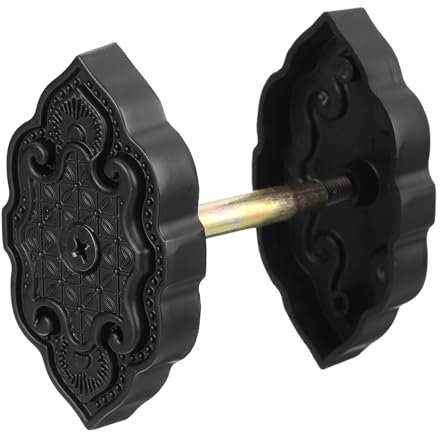 PATIKIL Door Hole Cover Plate, 2-5/8 Length 1-1/2 Width Zinc Alloy Deadbolt Cover Plate Door Reinforcement Plate for Door Hole Filling (Black)