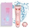 Beautibloom Razor, 2024 Neu Electric Razor 2 in 1 Lady Shaver Kabelloser Rasierer mit LED-Anzeige Elektrische Bikini Trimmer Rasierer Intimrasierer für Frauen Tragbarer Rasierer für Dame (Rosa)