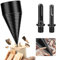 MaxEarn Log Splitter Drill Bit 50mm with 2 Drill Handles/Shanks, Heavy Duty Firewood Splitting Cut Tool Set, Screw Cone Wood Splitter Wedge Drill Special for Electric Hammer, Impact Drill