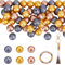 PH PandaHall 45pcs 3 Colors Silicone Beads 12mm Round Bracelet Beads Focal Bead Golden Loose Craft Bead Bracelet Making Kit for Wedding Pen Jewellery Making Keychain Lanyard Bag
