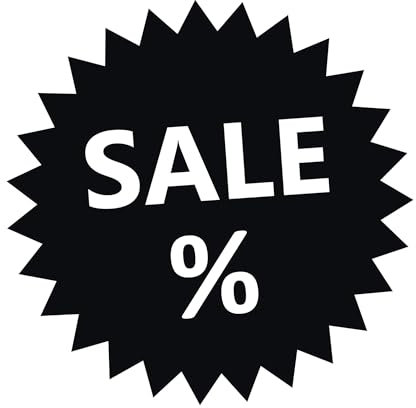 Indigos UG Schaufenster Aufkleber Sale Prozent - Kreis gezackt - Schwarz - 60 cm - Geschäft, Einzelhandel - Fensterfolie Sticker erstellen - individuelle Beschriftung - Rabatt