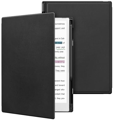 TiMOVO Étui pour Remarkable Paper Pro 11,8 Pouces 2024, Couverture Folio Légère de Protection avec Porte-Stylo & Réveil/Sommeil Auto Compatible avec Tablette Remarkable Paper Pro, Noir