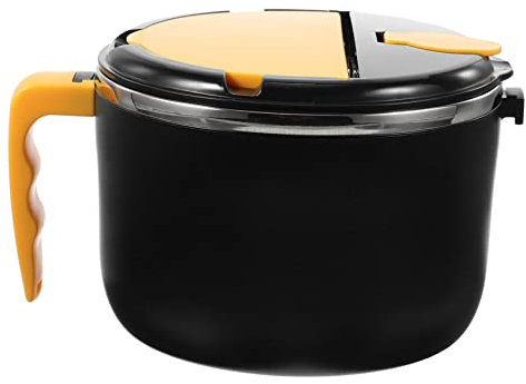 OKUMEYR 1 Juego De Cuenco De Fideos Instantáneos Para Microondas Pasta Fideos Asiáticos Taza De Avena Cuenco De Fideos Asiáticos Cuenco De Comida Cuenco De Ramen Con Tapa