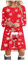 Weihnachtskleid Damen - A Line Sexy Christmas Winterkleid Blusenkleid Oberteile Kleid Winter Plissee Kleid Pullover Elegant Wickelkleid Plaid Schneeflocke gedruckt Für Weihnachten Party