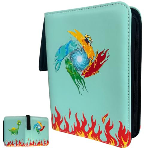 Sammelalbum für Kartenspiele,400 Taschen Sammelkarten Album binder,Kinder Tauschkarten Sammelmappe Ordner binder heft Wasserdicht PU Jungen und Mädchen Geburtstag Geschenk