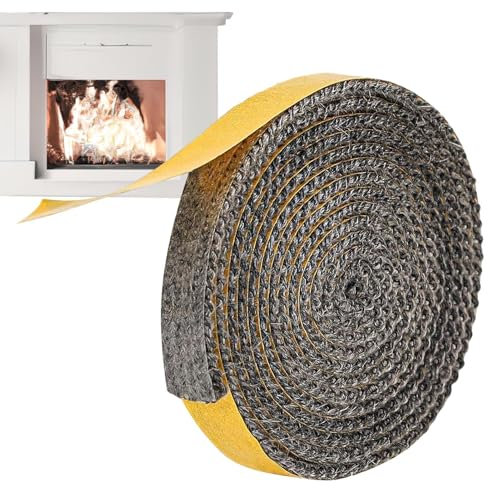 Guarnizione Stufa A Legna - Guarnizione Per Caminos, Corda Ignifuga Per Stufe A Legna Guarnizione Autoadesiva, Per Stufa, Caminos, Caminetti, Porta Del Forno, Striscia Sigillante Resistente Al Calore