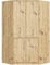 AKORD Eckkleiderschrank Artisan Eiche 100 cm 4 Türen 6 Regalböden B100xH50xT180 cm