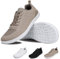 WEXITO Barefoot Femme Chaussures Minimalistes Homme Pieds Larges Nus Baskets Shoes Fitness Orthopedique Marche Sport Deadlift Légères Respirant Antidérapant Beige 42