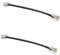 iplusmile 2pcs Panel Connection Cable Wire Connectors 6-core Straight Telephone Cable 6-core Flat Phone Cable Foot Telephone Extension Cord 6-core Flat Telephone Line Black Plastic