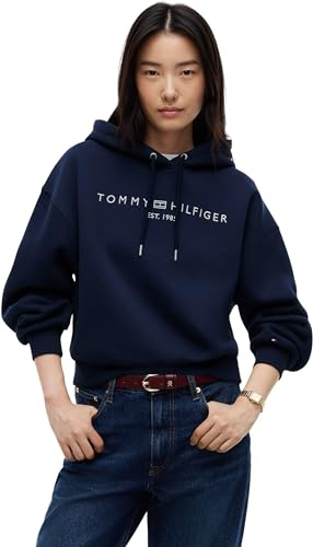 Tommy Hilfiger Damen Corp Logo Mdrn Hoodie Ww0ww47832 Kapuzenpullover (1er Pack)