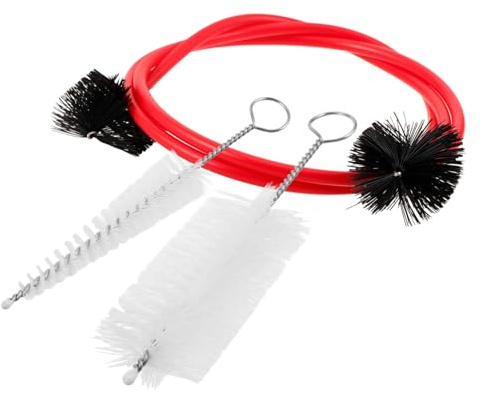 Toddmomy Posaunenreinigungsset Mit Mundstückbürste Und Ventilbürste Edelstahlgriff Flexible Reinigungsstäbe Für Trompete Saxophon Flöte Blasinstrument Pflege Werkzeug