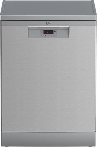 Beko BDFN16O44XW Spülmaschine freistehend, Geschirrspüler 60 cm, 14 Maßgedecke, 5 Programme, 3 Zusatzfunktionen, 2 Spülebenen, Quick&Clean, SelfDry, Edelstahl