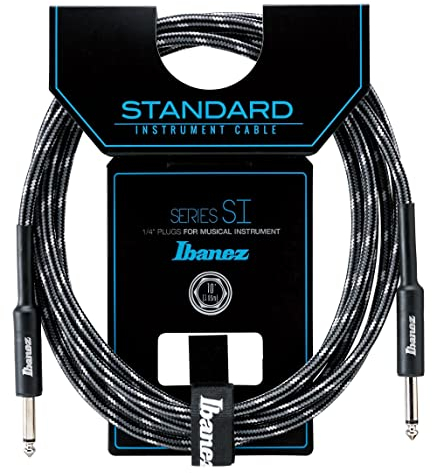 Ibanez SI10-CCT 10 ft 2 Straight Plugs Standard Woven Instrument Cable