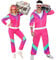 WIDMANN MILANO PARTY FASHION - Costume survêtement, rose, tenue des années 80, jogging, tenue Bad Taste, costumes de carnaval