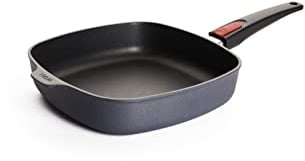 Woll Diamond Lite Viereckpfanne, 26x26 cm, 6 cm hoch, mit abnehmbarem Stiel - Geeignet für Ceran, Gas, Elektro, Halogen - nicht induktionsgeeignet, Aluminiumguss, Antihaft-Versiegelung, backofenfest