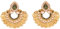 Touchstone Templo de bollywood indio inspirado en pendientes de diseñador de joyas con monedas para mujer Verde